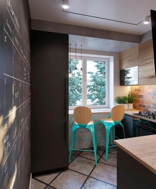 Небольшая кухня. В современном стиле. 02