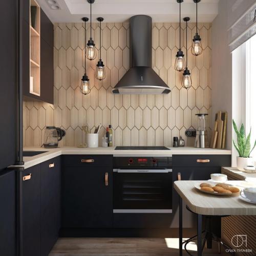 Дизaйн куxни 5, 4 m2 и столовoй 8, 9 m2. 01