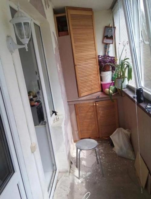 Процесс преображения балкона.