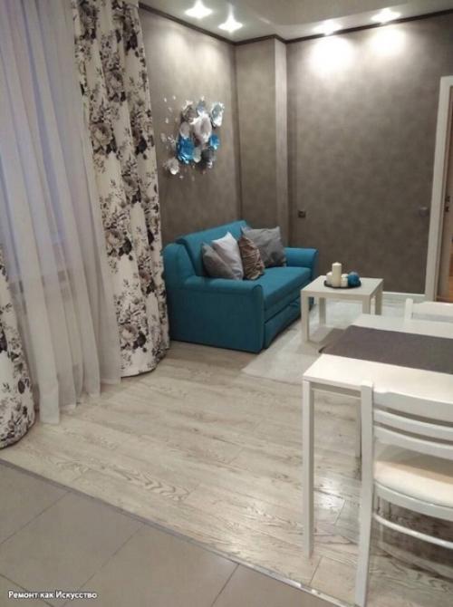 Подписчики прислали свежий ремонт кухни - гостиной и спальни. 04