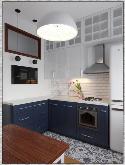 Небольшая кухня. В современном стиле. 01