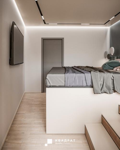 Проект спальни, объединенной с балконом. 01