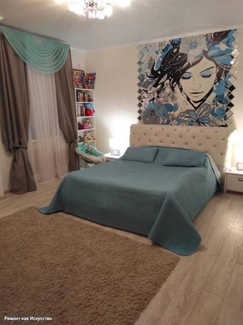 Подписчики прислали свежий ремонт кухни - гостиной и спальни.