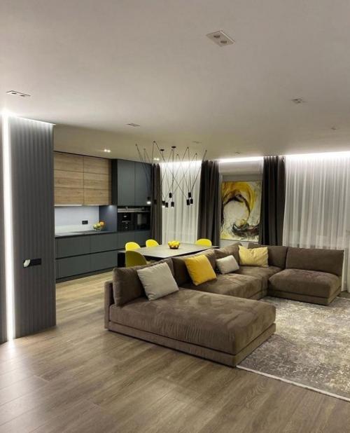 Просторная кухня - гостиная.