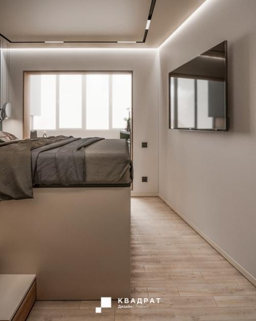 Проект спальни, объединенной с балконом. 02