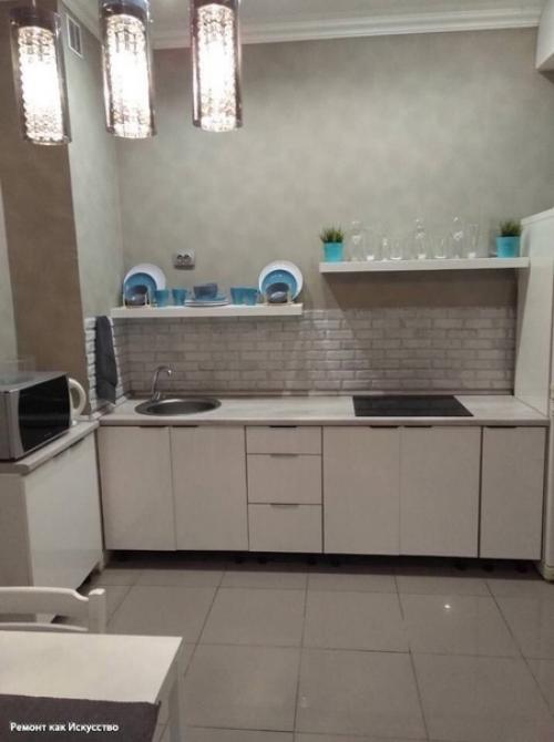 Подписчики прислали свежий ремонт кухни - гостиной и спальни. 01