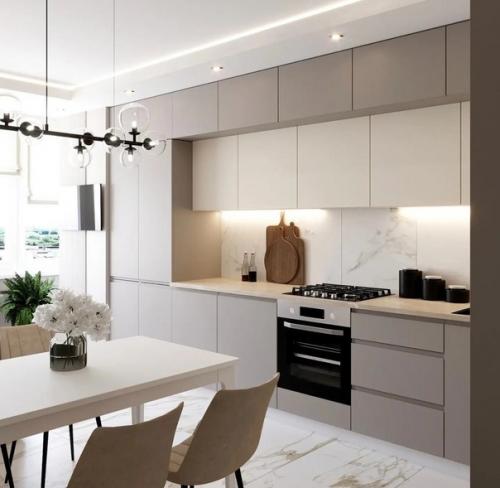 Просторная кухня. Объединенная с гостиной.