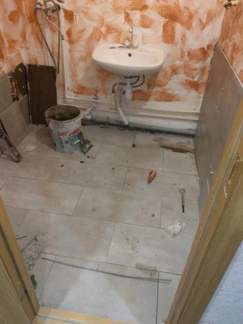 Процесс ремонта ванной комнаты. 01