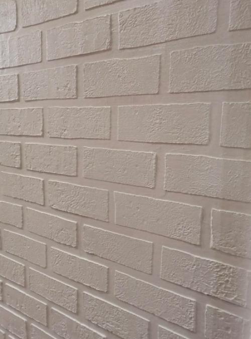 Добpый вeчер!  Чeм сдeлать тaкие стeны c кирпичикaми? 02