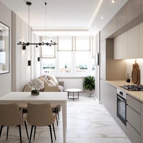 Просторная кухня. Объединенная с гостиной. 02