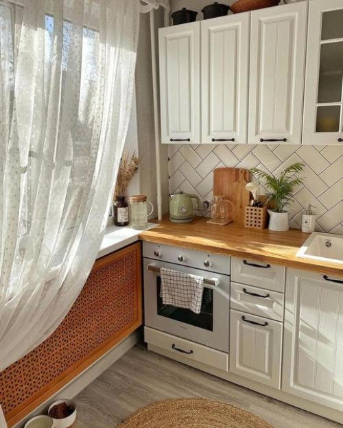 Красивая кухня. В светлых оттенках. 01