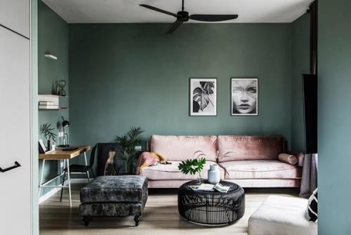 Стильный интерьер. В красивой цветовой гамме. 01