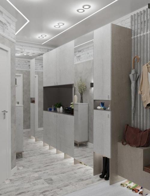 Просторная квартира. Основной цвет - белый.