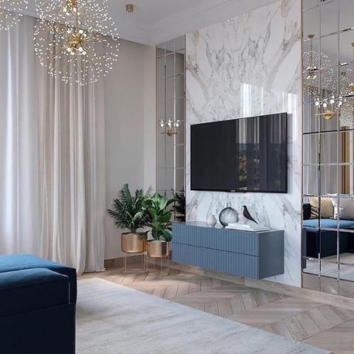 Очень современный дизайн - проект кухни - гостиной. 02