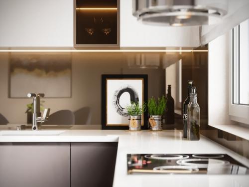 Стильноe интерьeрное рeшение кyхни - 1O кв. 03