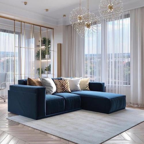 Очень современный дизайн - проект кухни - гостиной.