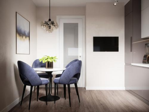 Стильноe интерьeрное рeшение кyхни - 1O кв. 04