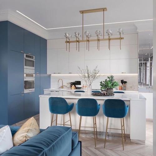 Очень современный дизайн - проект кухни - гостиной. 03