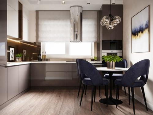 Стильноe интерьeрное рeшение кyхни - 1O кв. 02