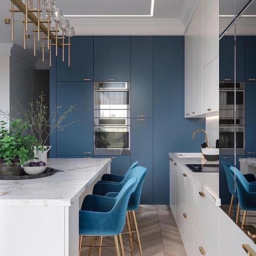 Очень современный дизайн - проект кухни - гостиной. 04