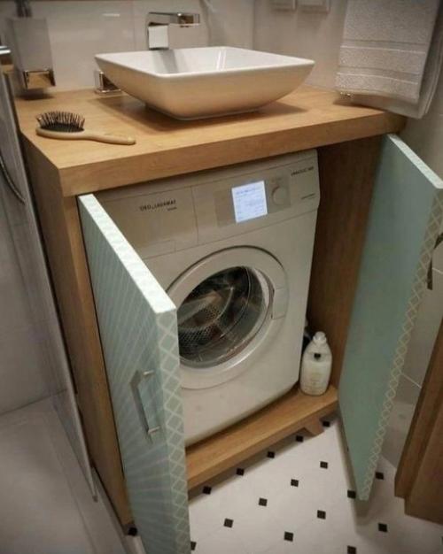 Идеи размещения стиральной машинки. 01