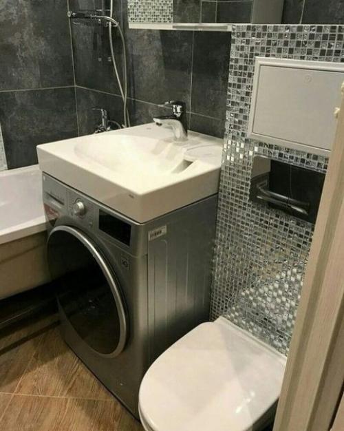 Идеи размещения стиральной машинки. 03