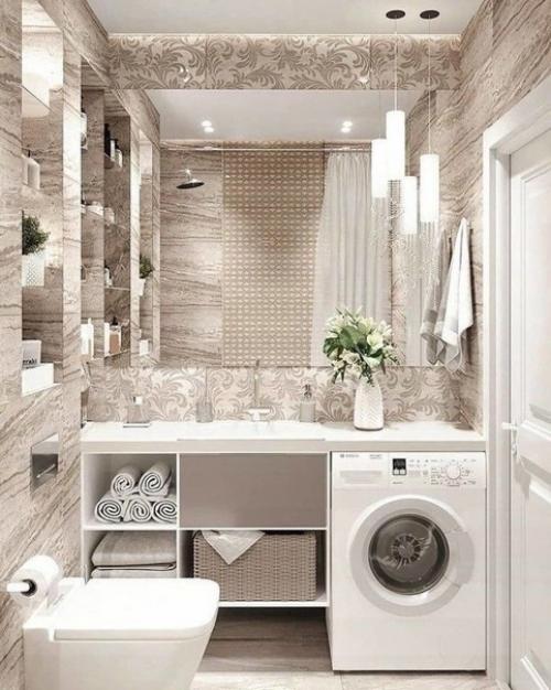 Идеи размещения стиральной машинки. 05