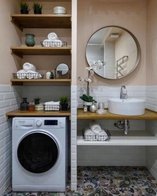 Идеи размещения стиральной машинки. 04