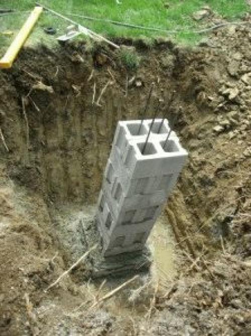 Столбчатый фундамент из блоков. Основные этапы работы