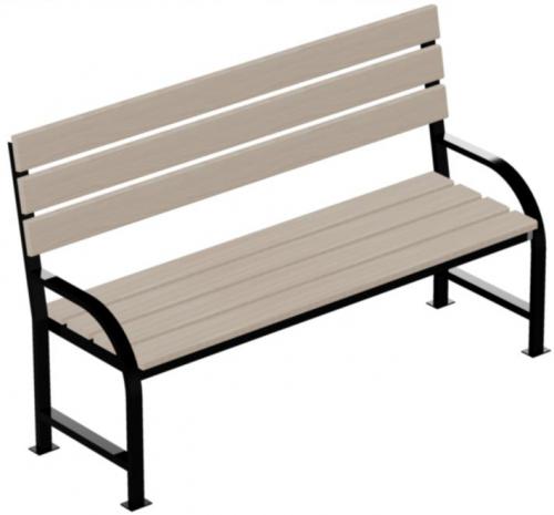 Лавка из профиля 40х20. Скамья со спинкой из профильной трубы