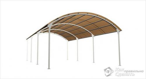 Как сделать навес из поликарбоната своими руками для бассейна. Навесы 02