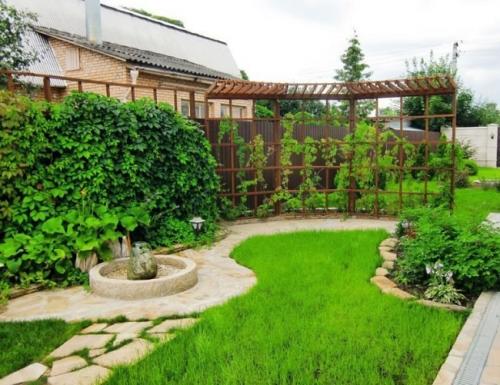 Дизайн небольшого участка возле частного дома. Чем разграничить зоны в саду