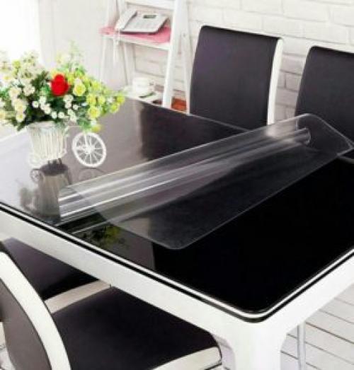 Как приклеить клеенку к стеклу. Прозрачная пленка на стол «мягкое стекло» — современное решение