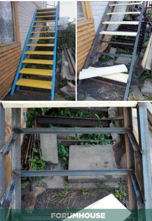 Лестница с улицы в дом с тамбуром. Высотные