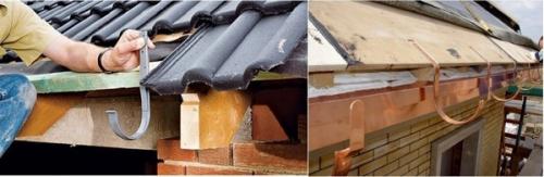 Как установить водосток на готовую крышу. 8 способов установить водостоки, если крыша уже покрыта