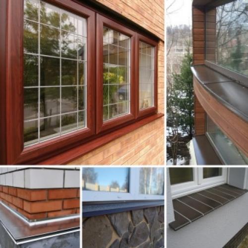 Крепление к окну отлива. Установка отливов 03 Крепление к окну отлива. Установка отливов 03