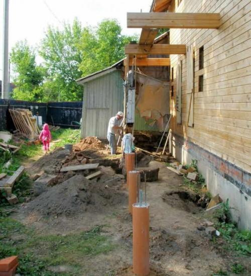 Фундамент из труб для веранды. Устройство столбчатого фундамента из пластиковых труб