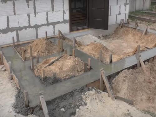 Ленточный фундамент под террасу. Ленточный фундамент под веранду