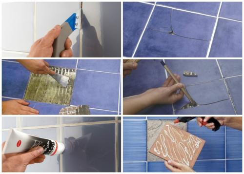 Как заделать сколы на плитке на полу. Ремонт плитки на полу: как заделать сколы
