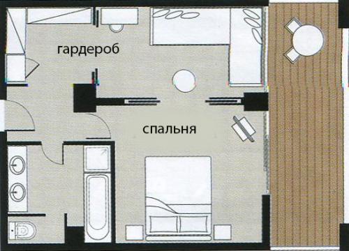 Спальня с санузлом и гардеробной. 6 примеров размещения гардеробной в спальне