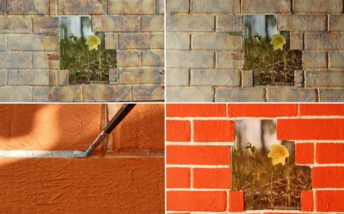 Имитация кирпичной стены из картона. Вариант 1 – кирпичная стена из картона.