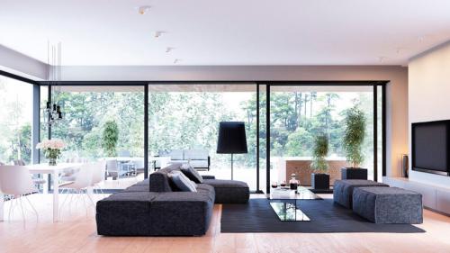 Дом с панорамными окнами своими руками. Дом с панорамными окнами: особенности и основные виды остекления