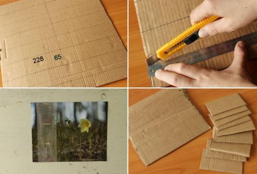 Имитация кирпичной стены из картона. Вариант 1 – кирпичная стена из картона.