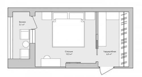 Спальня с санузлом и гардеробной. 6 примеров размещения гардеробной в спальне
