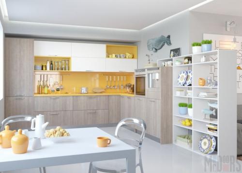 Кухня с зоной отдыха. Основные постулаты зонирования на кухне 03
