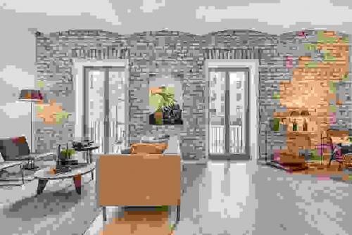 Как сделать стену в квартире под кирпич. Отделка стен под кирпич: стилистика помещения и дизайн 20