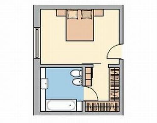 Спальня с ванной и гардеробной. Удобная гардеробная. Варианты размещения: ванная - спальня