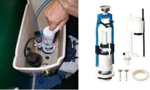 Как настроить двойной слив унитаза. Внутреннее устройство