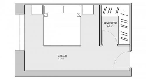Спальня с санузлом и гардеробной. 6 примеров размещения гардеробной в спальне