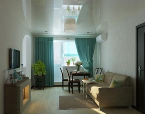 Камин в хрущевке. Варианты интерьера проходной гостиной в хрущевке